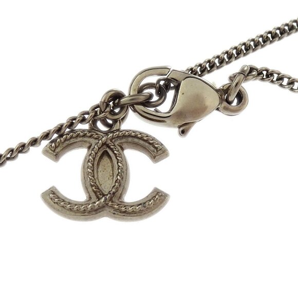 Chanel CC Chain Necklace Pendant Silver 09A - Picture 3 of 4